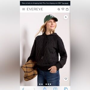 NWT black size M Linsey Quilted Sweatshirt